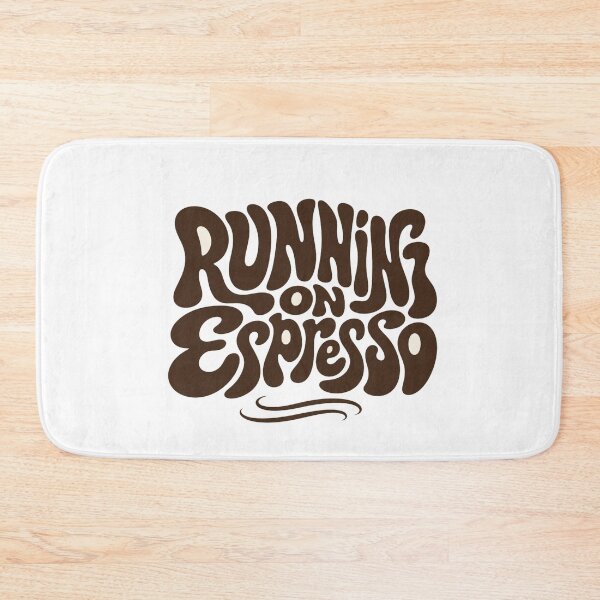 Item preview, Running on Espresso – Retro Coffee Lover Typography Art for Caffeine Fans, Energetic Vintage Design designed and sold by Bright Nest Studio.