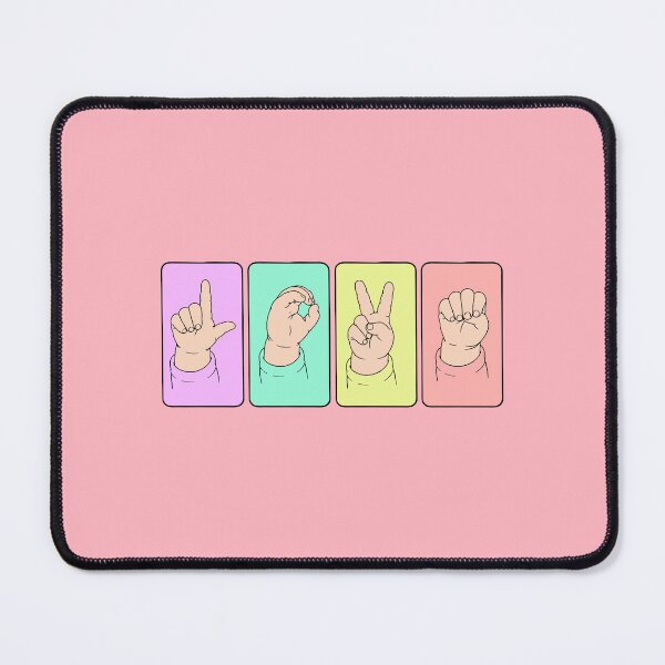 Item preview, ASL Love Sign Language Retro Pastel Pop Art designed and sold by snewen.