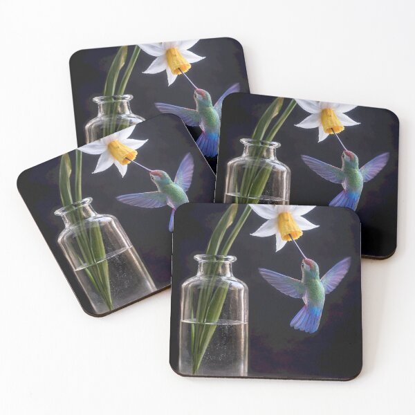 Item preview, Hummingbird sipping nectar from flower designed and sold by The Art of Nate.