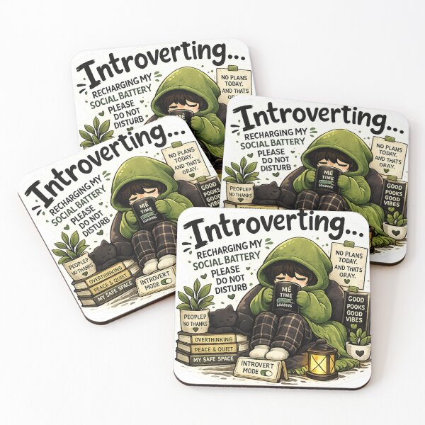Item preview, Introverting... – Social Battery Recharge Sticker designed and sold by Genzfirevibes.
