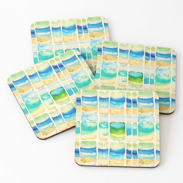 Item preview, Sea and Sand – Abstract Watercolor Seascape designed and sold by helgekerler.