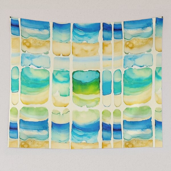 Item preview, Sea and Sand – Abstract Watercolor Seascape designed and sold by helgekerler.