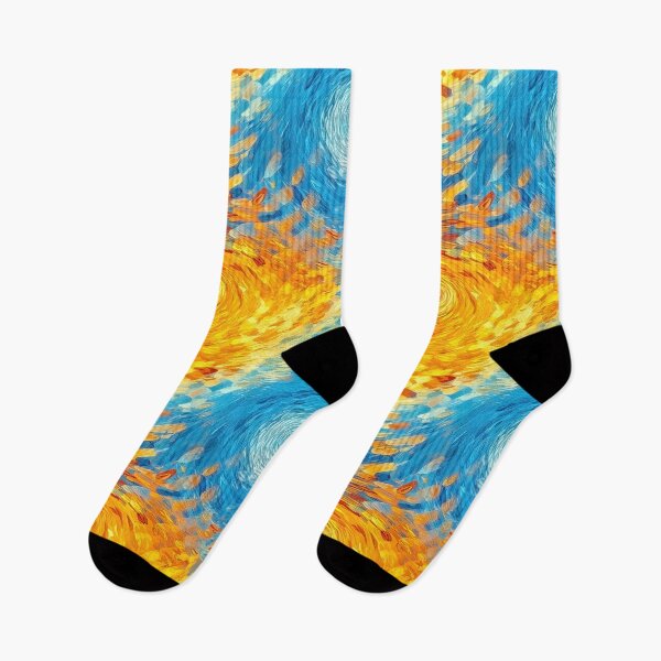 Item preview, Swirling Sunset Sea – Impressionist Sun and Waves designed and sold by helgekerler.