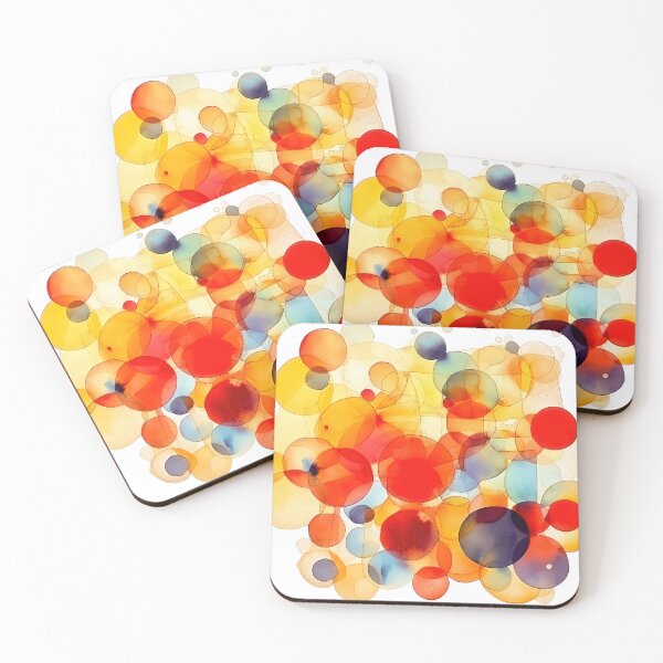 Item preview, Warm Watercolor Circles – Sunny Translucent Pattern designed and sold by helgekerler.