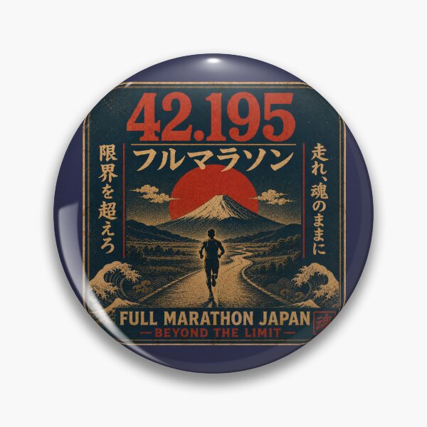 Item preview, 42.195 Full Marathon Japan Beyond the Limit Japanese Vintage Running T-Shirt Art designed and sold by Locker39.