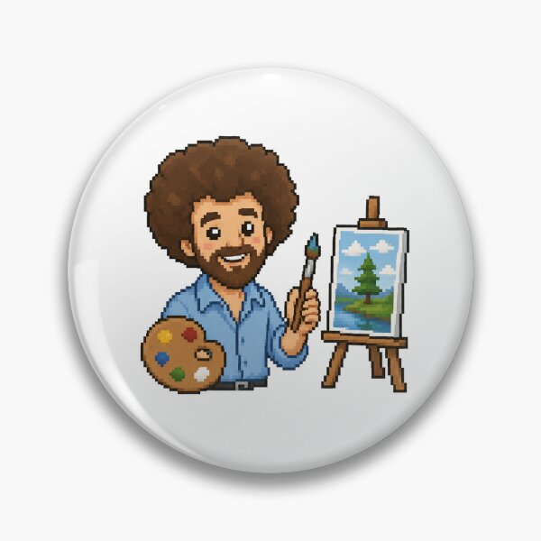 Item preview, Bob Ross Tiny Landscape Pixel Fan Art  designed and sold by ANiyati.