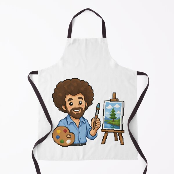 Artikelvorschau, Bob Ross Tiny Landscape Pixel Fan Art entworfen und verkauft von ANiyati.