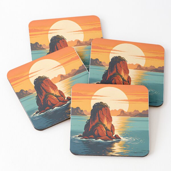 Item preview, Hin Daeng – Retro Sunset Poster designed and sold by Spirit of Siam.