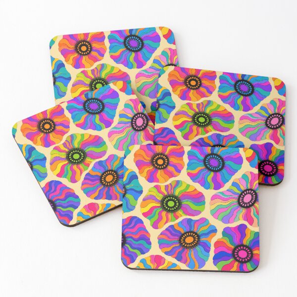 Item preview, Psychedelic Rainbow Floral Pattern designed and sold by Myra365Art.
