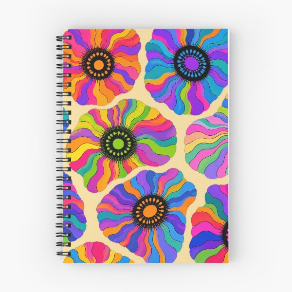 Item preview, Psychedelic Rainbow Floral Pattern designed and sold by Myra365Art.