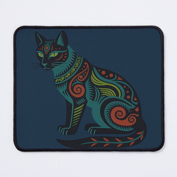 Item preview, Tribal Black Cat with Celtic Patterns designed and sold by KiraChie.
