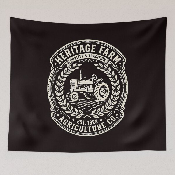 Item preview, Heritage Farm Tractor Vintage Agriculture Badge designed and sold by SplashTastic.