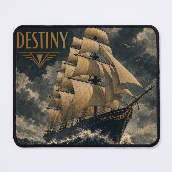 Item preview, Vintage Tall Ship Sailing – Art Deco Nautical Travel Poster designed and sold by Jandedan.