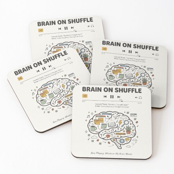 Item preview, Brain On Shuffle Funny ADHD Neurodivergent Gift designed and sold by Whimwick.