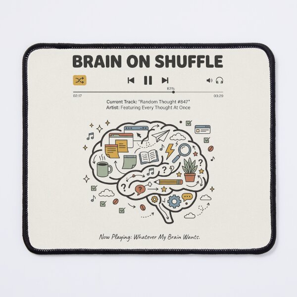 Item preview, Brain On Shuffle Funny ADHD Neurodivergent Gift designed and sold by Whimwick.