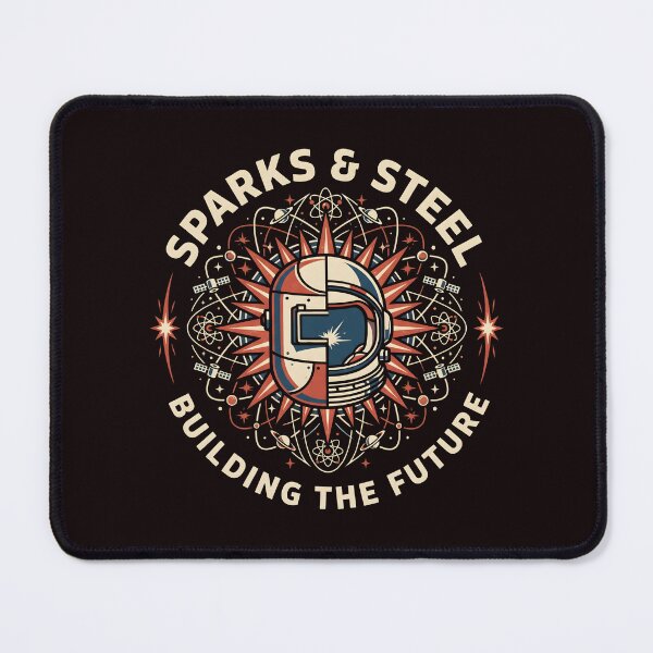 Item preview, Sparks and Steel Space Age Welding Design designed and sold by SplashTastic.