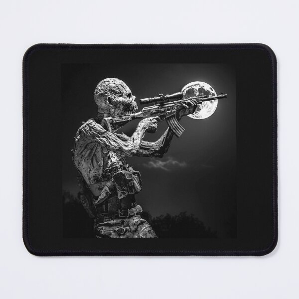 Item preview, Undead Zombie Sniper Under Full Moon Gothic Horror Art designed and sold by inkoutninja.