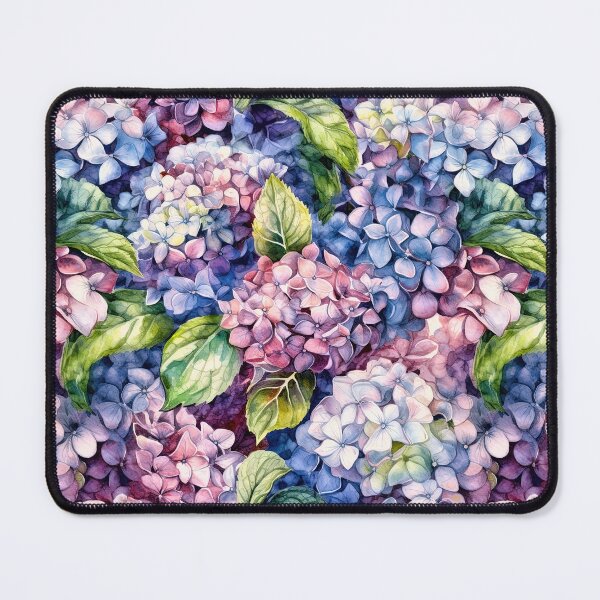 Item preview, Watercolor Hydrangea Pattern – Purple Cottage Florals designed and sold by helgekerler.