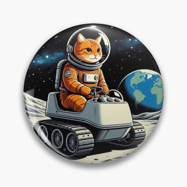 Item preview, Cosmic Cat Astronaut – Whimsical Lunar Rover designed and sold by Dogandesighn.