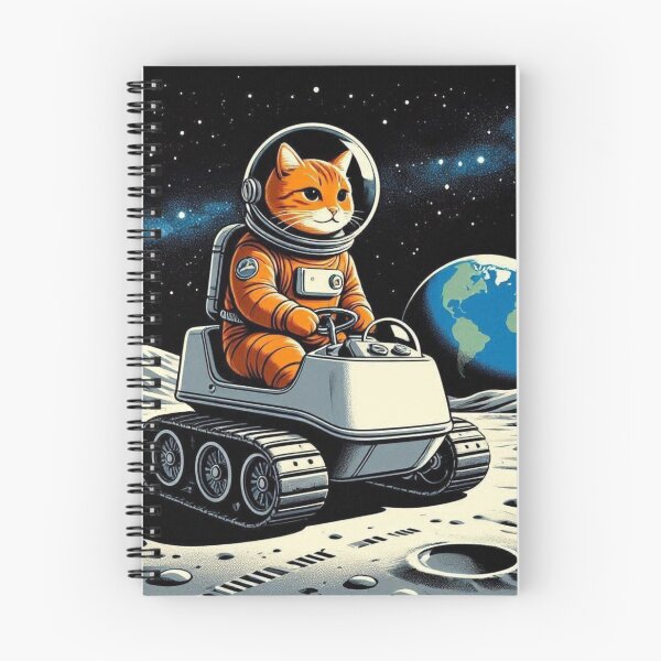 Item preview, Cosmic Cat Astronaut – Whimsical Lunar Rover designed and sold by Dogandesighn.