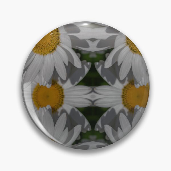 Item preview, Daisy Kaleidoscope — Modern White & Gold Symmetrical Floral Pattern designed and sold by Andrey Yurkevich Art.