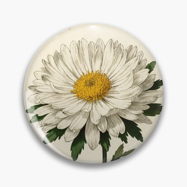 Item preview, Vintage White Aster Botanical Illustration - Antique Floral Art designed and sold by Darlin8888.