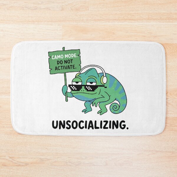 Item preview, Funny Unsocializing Chameleon Camo Mode Introvert designed and sold by Amir Faysal.