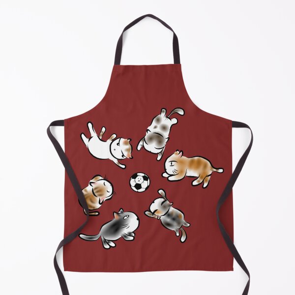 Item preview, Playful Cats Playing Soccer Ink Art designed and sold by aimicat.