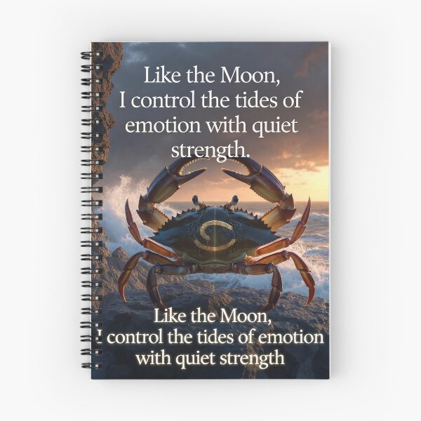 Item preview, Mystical Cancer Zodiac Crab Moon Tide Emotional Strength Art designed and sold by Zodiac Celestial Art.