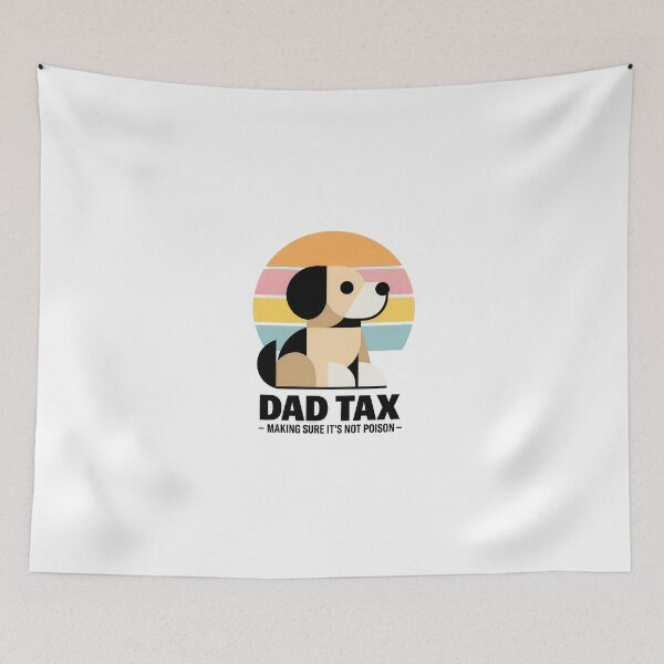 Item preview, Dad Tax Dog Retro Sunset Food Humor designed and sold by SoyLamderma.
