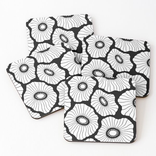 Item preview, Black & White Floral Pattern designed and sold by Myra365Art.