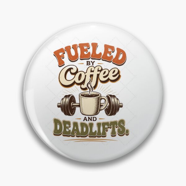 Item preview, Fueled By Coffee And Deadlifts Retro Gym Workout designed and sold by TheGymArt.