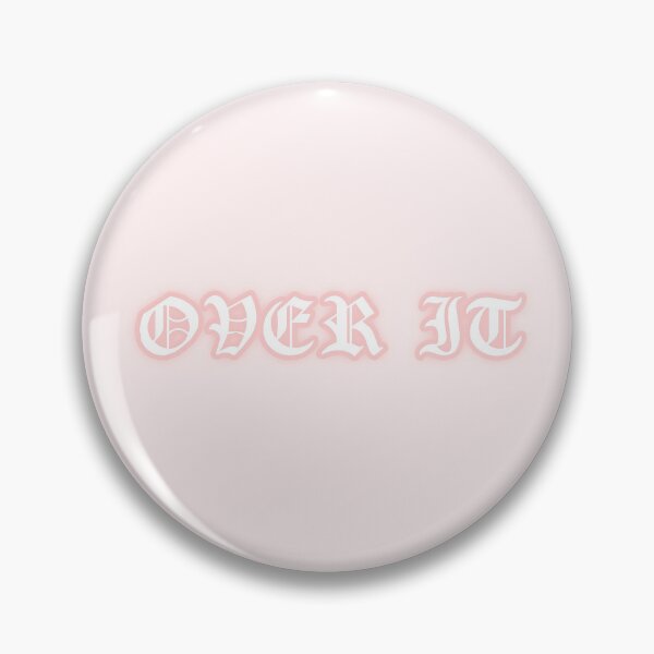 Item preview, Pastel "Over It" Gothic Old English Text | Cute Pink Y2K Gothic Typography designed and sold by KawaiiTexts.