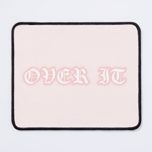 Item preview, Pastel "Over It" Gothic Old English Text | Cute Pink Y2K Gothic Typography designed and sold by KawaiiTexts.