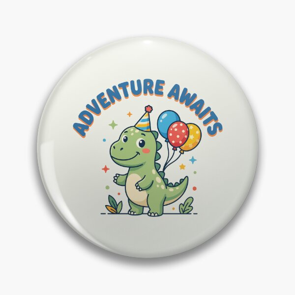 Item preview, Adventure Awaits Cute Birthday Dinosaur Balloons designed and sold by Amir Faysal.