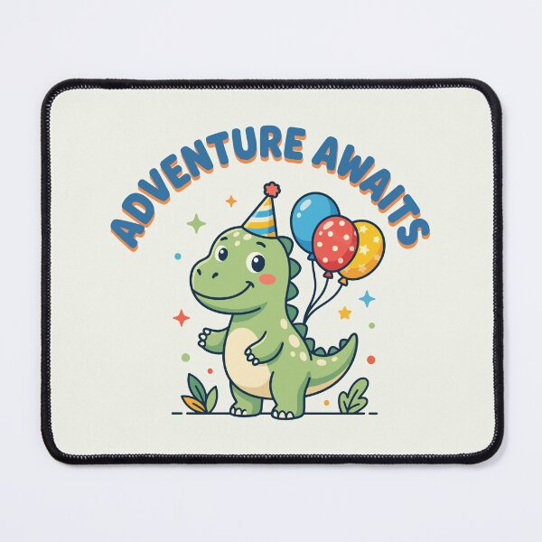 Item preview, Adventure Awaits Cute Birthday Dinosaur Balloons designed and sold by Amir Faysal.