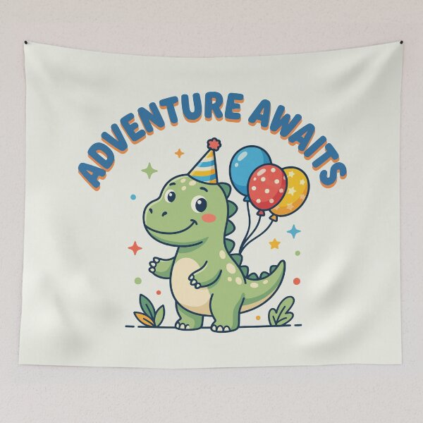 Item preview, Adventure Awaits Cute Birthday Dinosaur Balloons designed and sold by Amir Faysal.