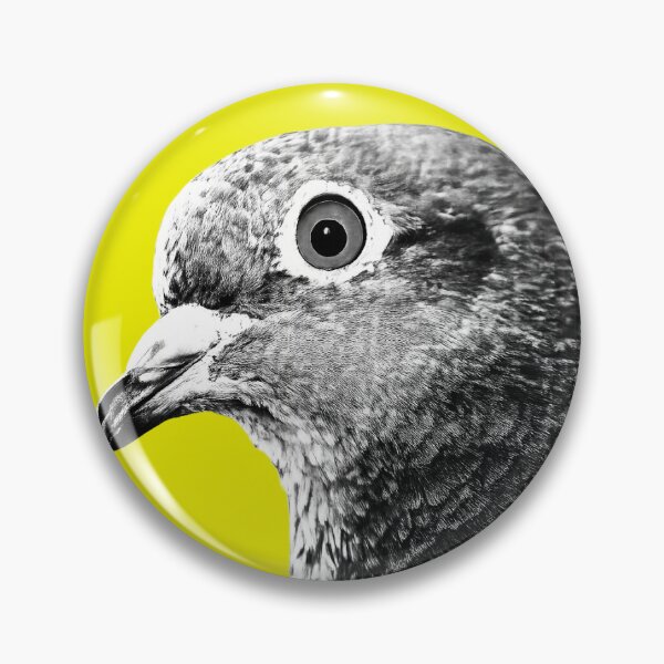 Item preview, Urban Pigeon Portrait on Yellow Background | Pop Art Bird Photography designed and sold by pigeonlovrs.
