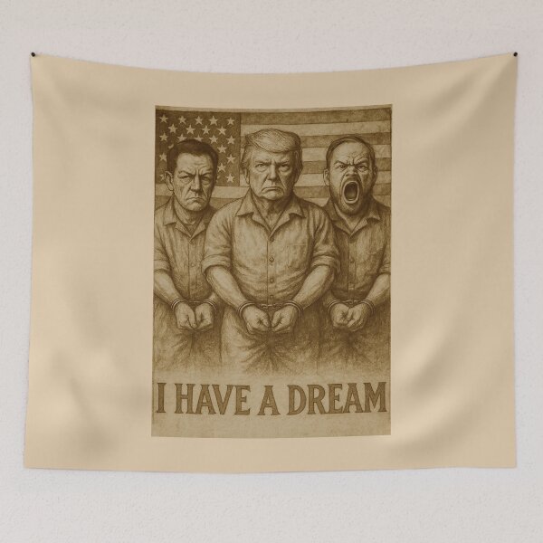 Item preview, Political Drama Trump Musk Vance Handcuffs designed and sold by Voodoo Store Paranormal Collections.