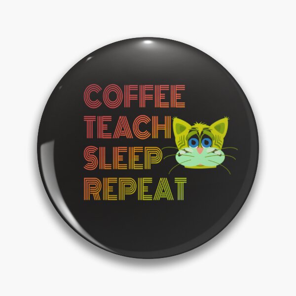 Item preview, "Coffee Teach Sleep Repeat" Funny Teacher Quote for hats essential T-shirt and other redbubble products  designed and sold by MKTreasures.