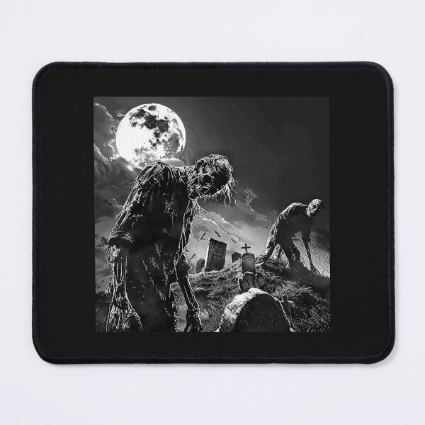 Item preview, Undead Zombies in Moonlit Graveyard Gothic Horror Art designed and sold by inkoutninja.