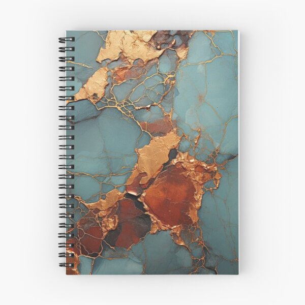 Item preview, Kintsugi Turquoise Marble and Liquid Gold Abstract Crack Pattern designed and sold by LYAN-STORE.