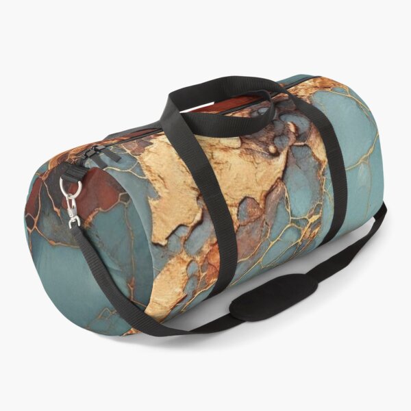 Item preview, Kintsugi Turquoise Marble and Liquid Gold Abstract Crack Pattern designed and sold by LYAN-STORE.
