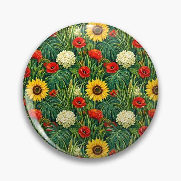 Item preview, Vibrant Allover Floral Sunflower Summer Print designed and sold by SplashTastic.