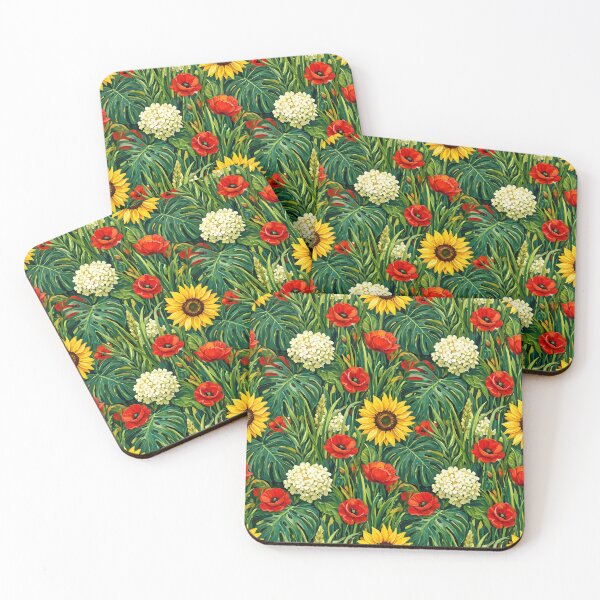 Item preview, Vibrant Allover Floral Sunflower Summer Print designed and sold by SplashTastic.