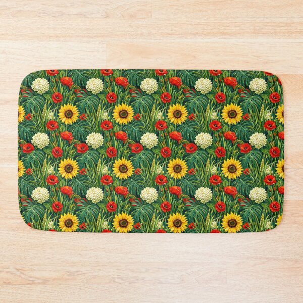 Item preview, Vibrant Allover Floral Sunflower Summer Print designed and sold by SplashTastic.