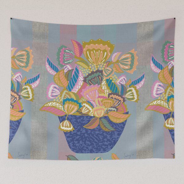 Item preview, Modern Chintz Maximalist Vase Of Flowers. designed and sold by SalsySafrano.