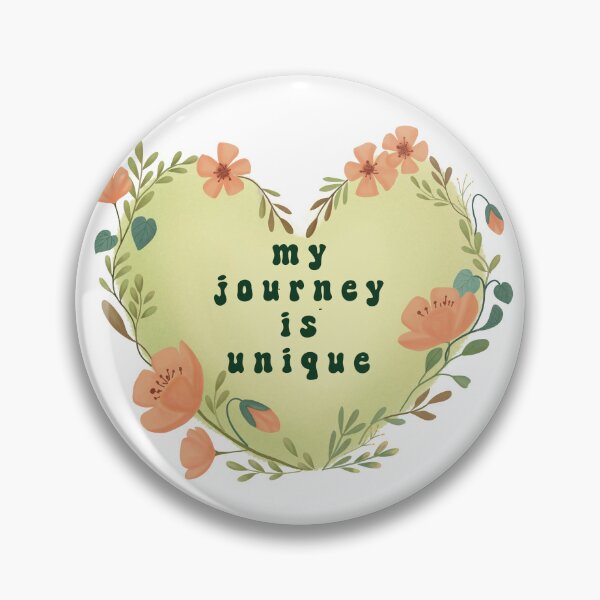 Item preview, Floral Heart My Journey Is Unique Affirmation Illustration designed and sold by StoriesInGrain.