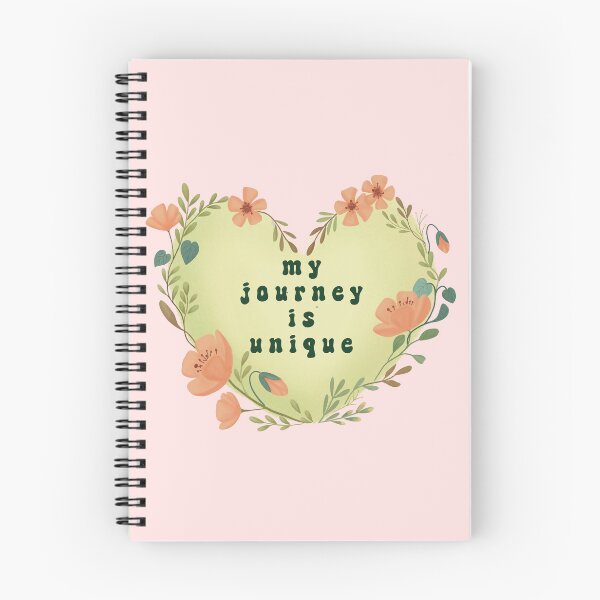 Item preview, Floral Heart My Journey Is Unique Affirmation Illustration designed and sold by StoriesInGrain.
