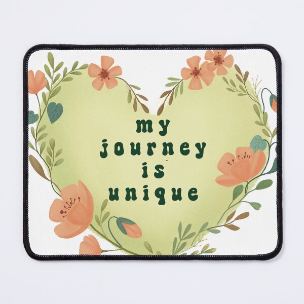 Item preview, Floral Heart My Journey Is Unique Affirmation Illustration designed and sold by StoriesInGrain.